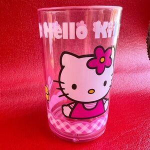 Early 2000s Trudeau 4” plastic cup. Hello Kitty